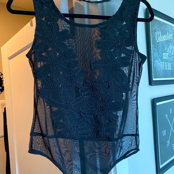 Sheer/Lace Bodysuit - Picture 1 of 4